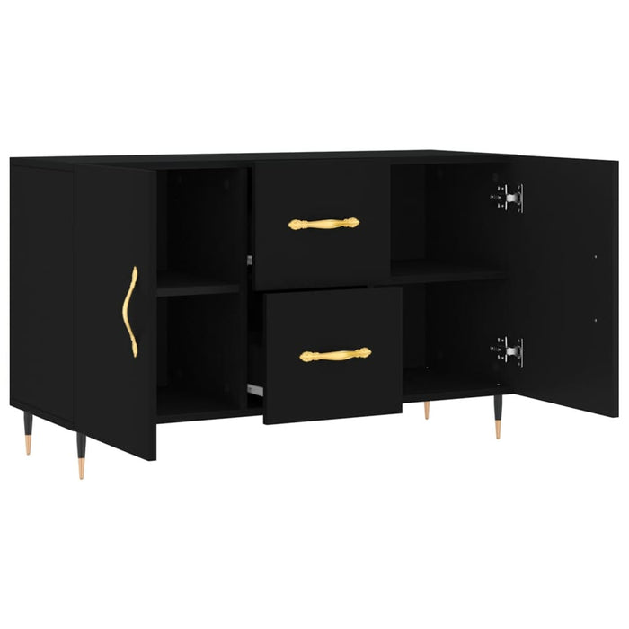 Dulap, negru, 100x36x60 cm, lemn compozit WALTI