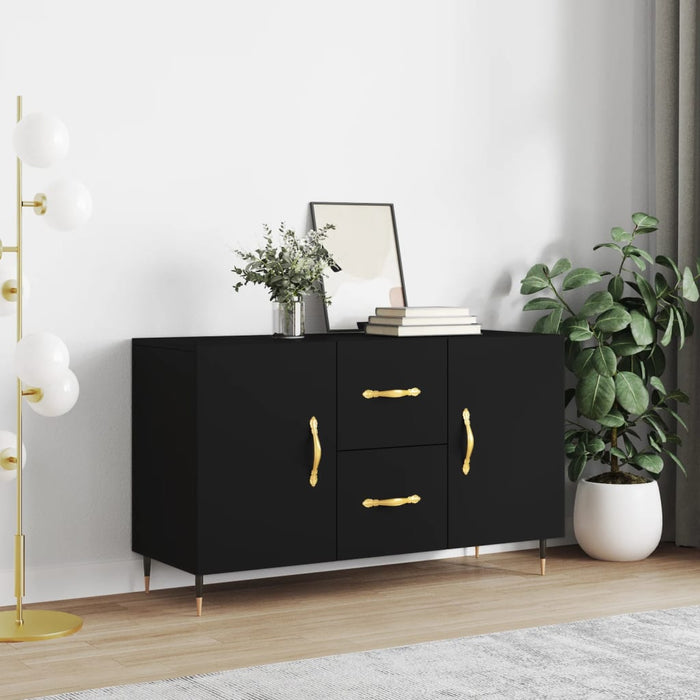 Dulap, negru, 100x36x60 cm, lemn compozit WALTI