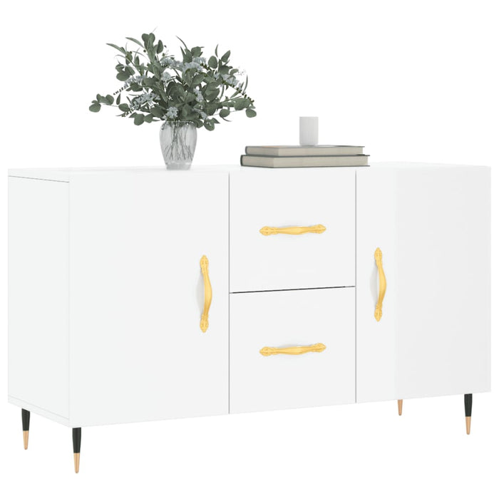Dulap, alb extralucios, 100x36x60 cm, lemn compozit WALTI