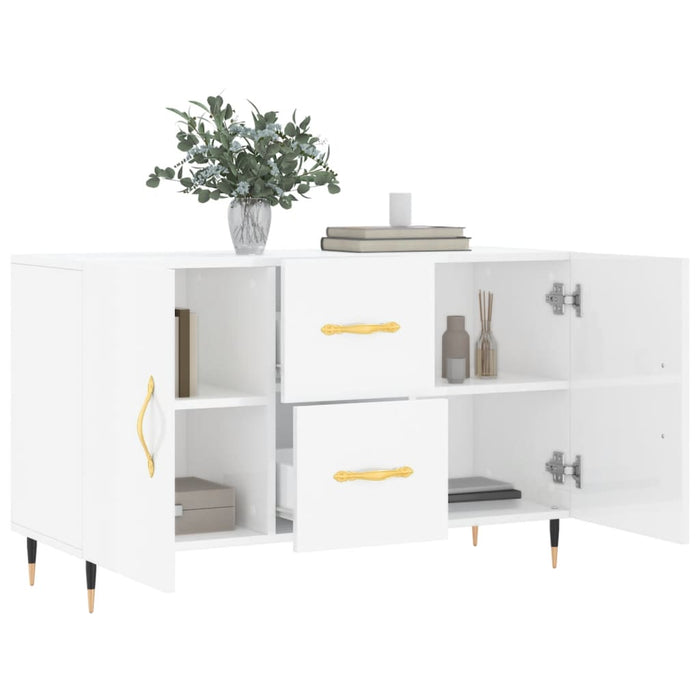 Dulap, alb extralucios, 100x36x60 cm, lemn compozit WALTI