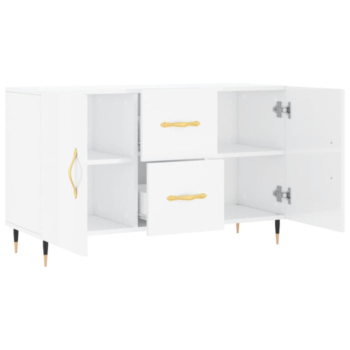 Dulap, alb extralucios, 100x36x60 cm, lemn compozit WALTI
