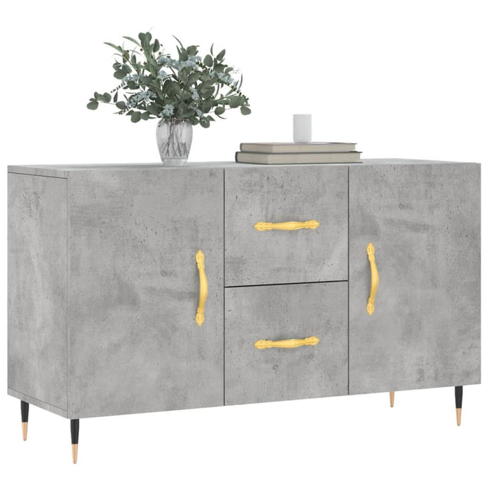 Dulap, gri beton, 100x36x60 cm, lemn compozit - WALTI WALTI