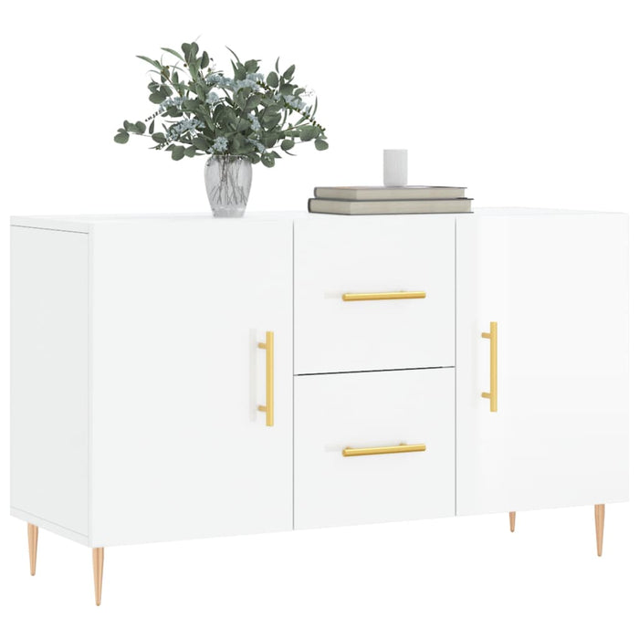 Dulap, alb extralucios, 100x36x60 cm, lemn compozit WALTI