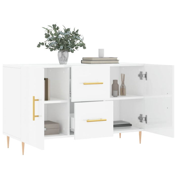 Dulap, alb extralucios, 100x36x60 cm, lemn compozit WALTI