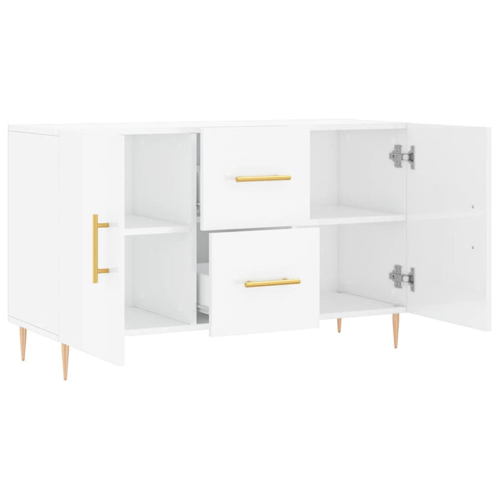 Dulap, alb extralucios, 100x36x60 cm, lemn compozit WALTI