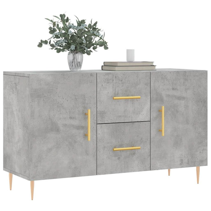 Dulap, gri beton, 100x36x60 cm, lemn compozit - WALTI WALTI
