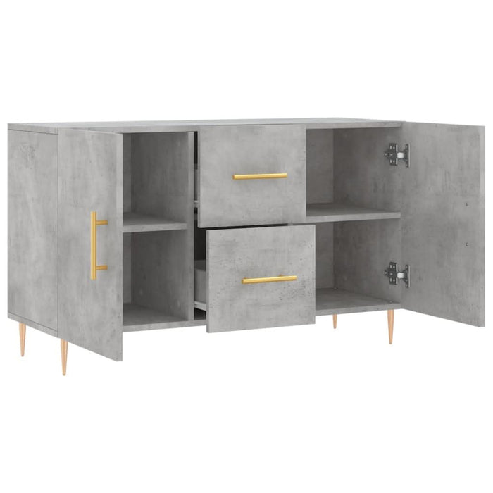 Dulap, gri beton, 100x36x60 cm, lemn compozit - WALTI WALTI