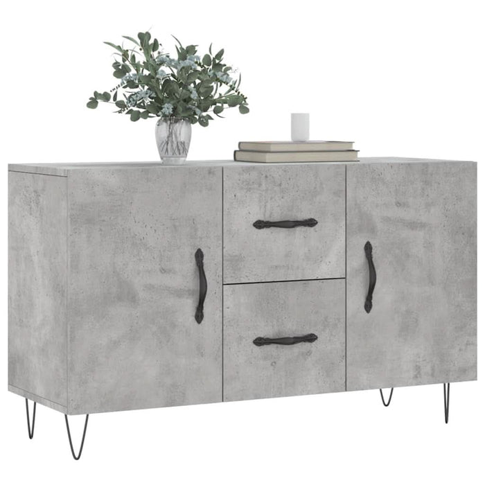Dulap, gri beton, 100x36x60 cm, lemn compozit - WALTI WALTI