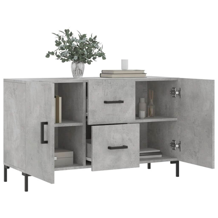 Dulap, gri beton, 100x36x60 cm, lemn compozit - WALTI WALTI