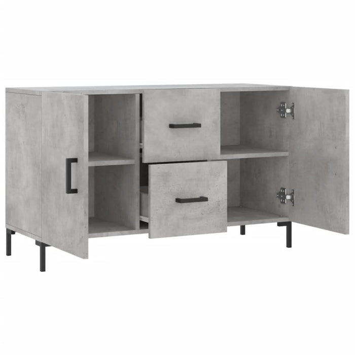 Dulap, gri beton, 100x36x60 cm, lemn compozit - WALTI WALTI