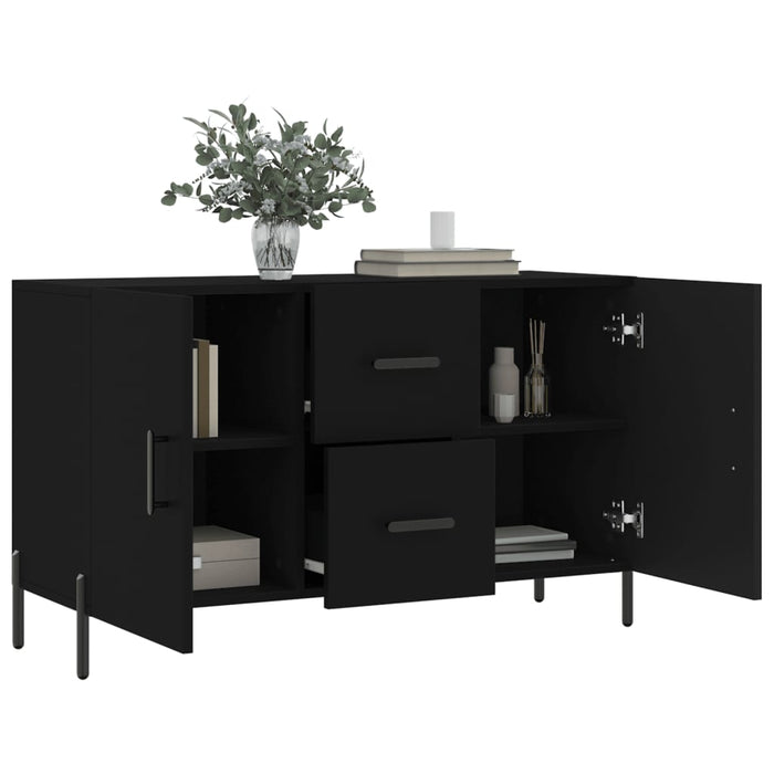 Dulap, negru, 100x36x60 cm, lemn compozit WALTI