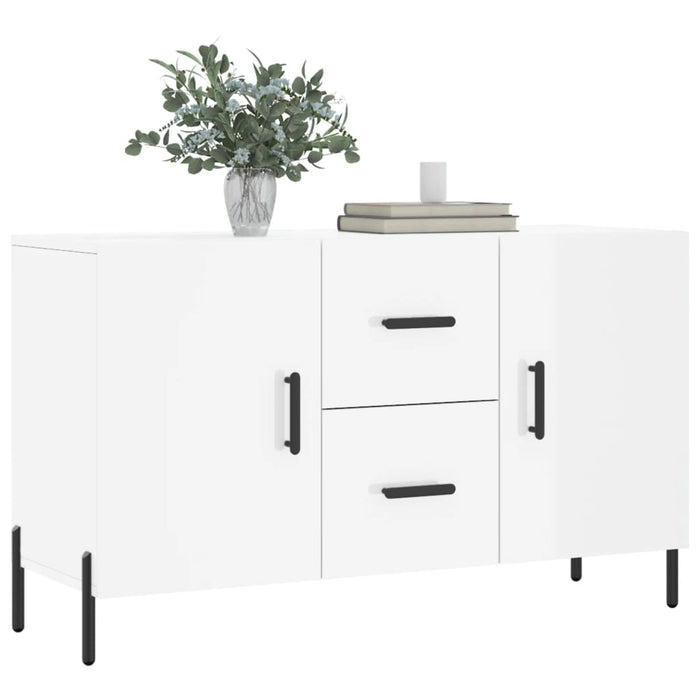 Dulap, alb extralucios, 100x36x60 cm, lemn compozit WALTI