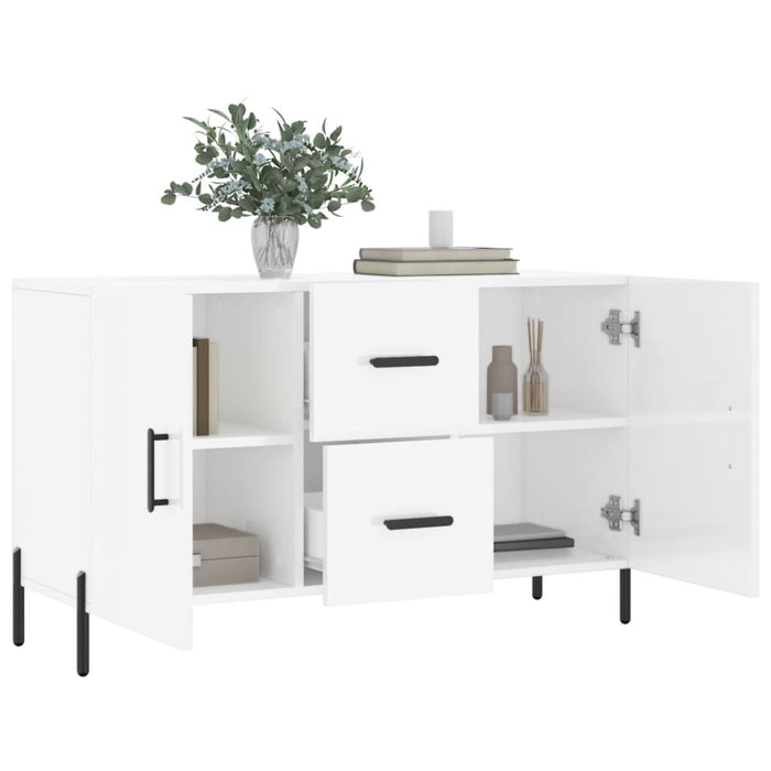 Dulap, alb extralucios, 100x36x60 cm, lemn compozit WALTI
