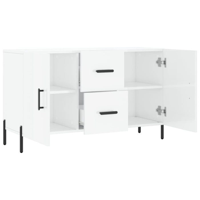 Dulap, alb extralucios, 100x36x60 cm, lemn compozit WALTI