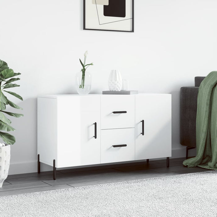 Dulap, alb extralucios, 100x36x60 cm, lemn compozit WALTI