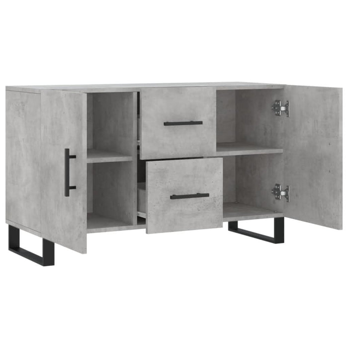 Dulap, gri beton, 100x36x60 cm, lemn compozit - WALTI WALTI