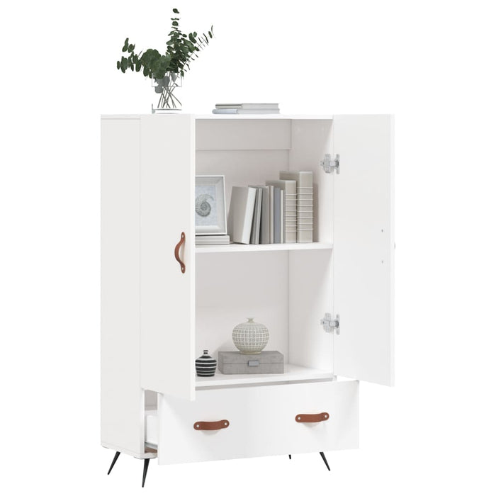 Dulap înalt, alb, 69,5x31x115 cm, lemn prelucrat - WALTI WALTI