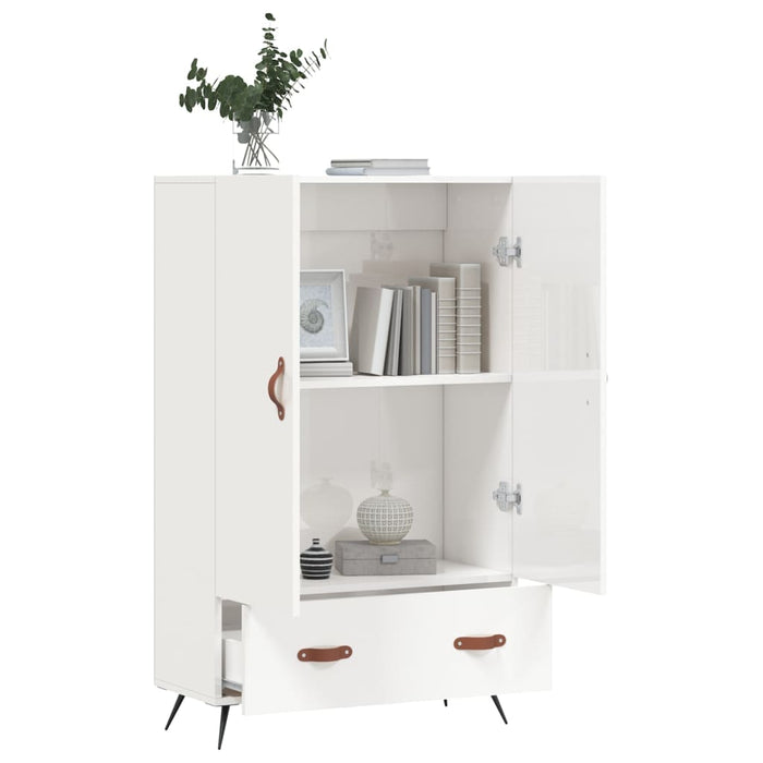 Dulap înalt, alb extralucios, 69,5x31x115 cm, lemn prelucrat - WALTI WALTI