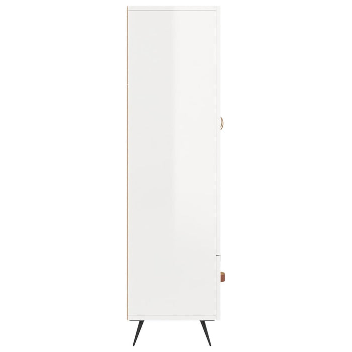 Dulap înalt, alb extralucios, 69,5x31x115 cm, lemn prelucrat - WALTI WALTI