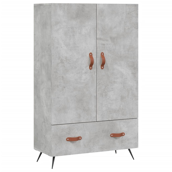 Dulap înalt, gri beton, 69,5x31x115 cm, lemn compozit - WALTI WALTI