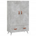 Dulap înalt, gri beton, 69,5x31x115 cm, lemn compozit - WALTI WALTI