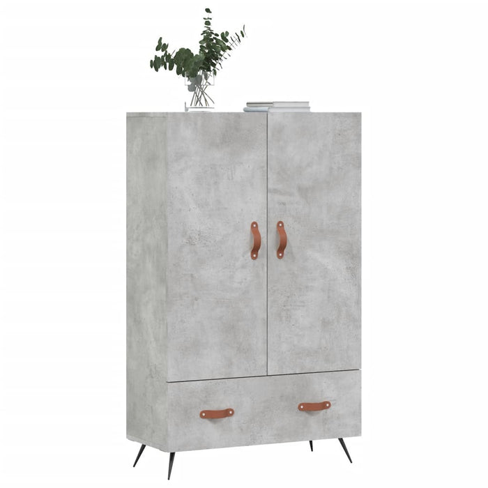 Dulap înalt, gri beton, 69,5x31x115 cm, lemn compozit - WALTI WALTI