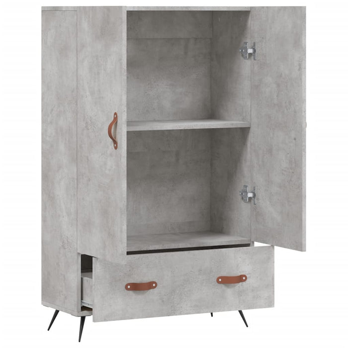 Dulap înalt, gri beton, 69,5x31x115 cm, lemn compozit - WALTI WALTI