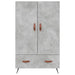 Dulap înalt, gri beton, 69,5x31x115 cm, lemn compozit - WALTI WALTI