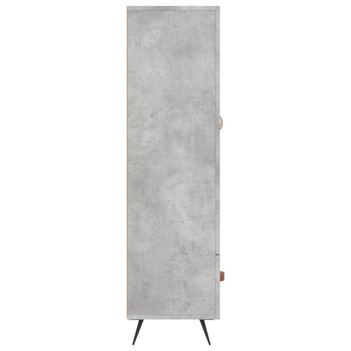 Dulap înalt, gri beton, 69,5x31x115 cm, lemn compozit - WALTI WALTI