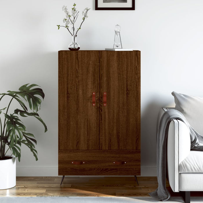 Dulap înalt, stejar maro, 69,5x31x115 cm, lemn prelucrat WALTI