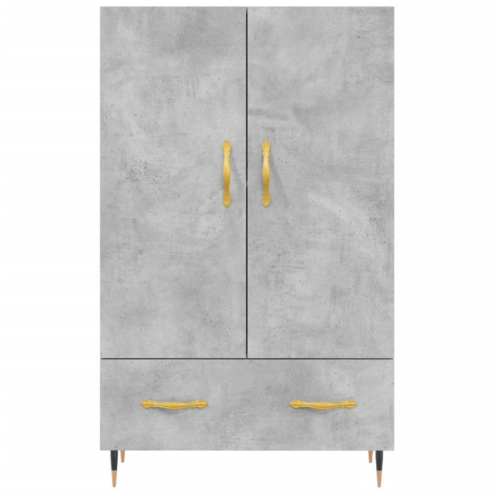 Dulap înalt, gri beton, 69,5x31x115 cm, lemn prelucrat - WALTI WALTI