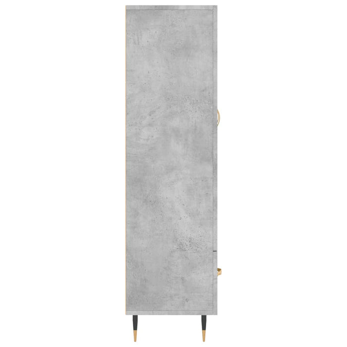 Dulap înalt, gri beton, 69,5x31x115 cm, lemn prelucrat - WALTI WALTI