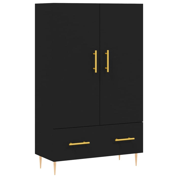 Dulap înalt, negru, 69,5x31x115 cm, lemn prelucrat WALTI