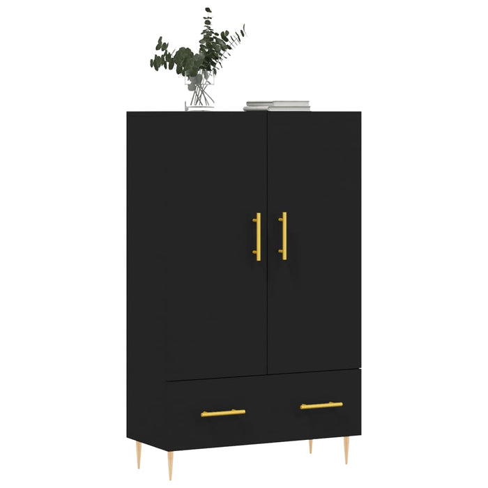 Dulap înalt, negru, 69,5x31x115 cm, lemn prelucrat WALTI