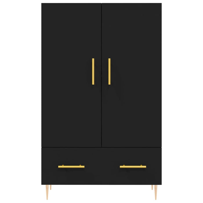 Dulap înalt, negru, 69,5x31x115 cm, lemn prelucrat WALTI