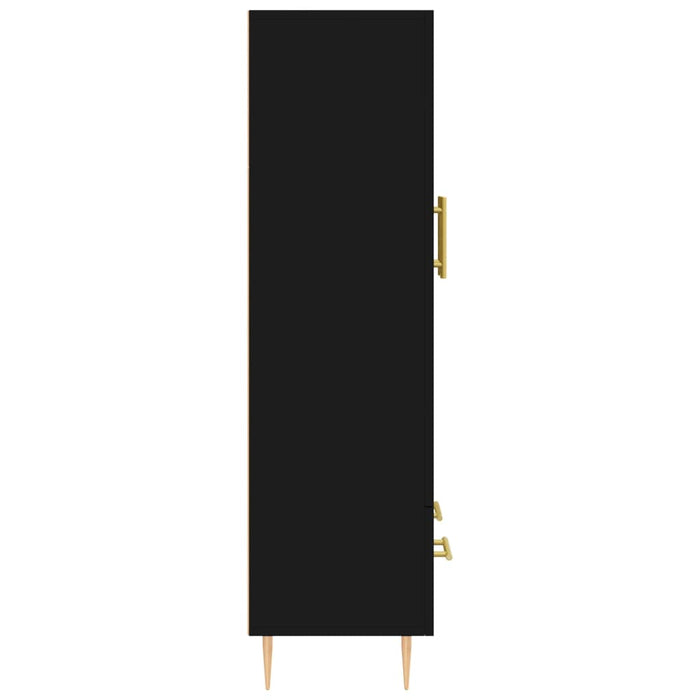 Dulap înalt, negru, 69,5x31x115 cm, lemn prelucrat WALTI
