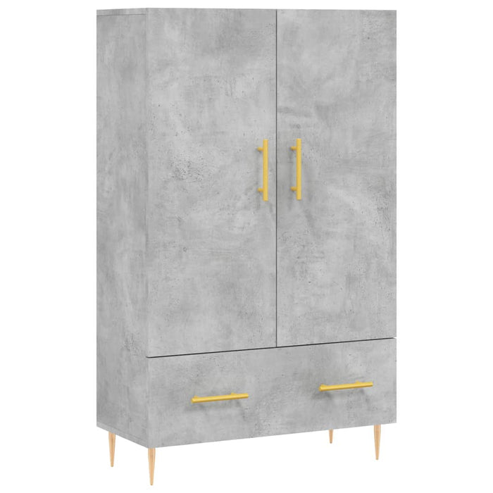 Dulap înalt, gri beton, 69,5x31x115 cm, lemn prelucrat - WALTI WALTI