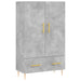 Dulap înalt, gri beton, 69,5x31x115 cm, lemn prelucrat - WALTI WALTI
