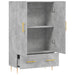 Dulap înalt, gri beton, 69,5x31x115 cm, lemn prelucrat - WALTI WALTI
