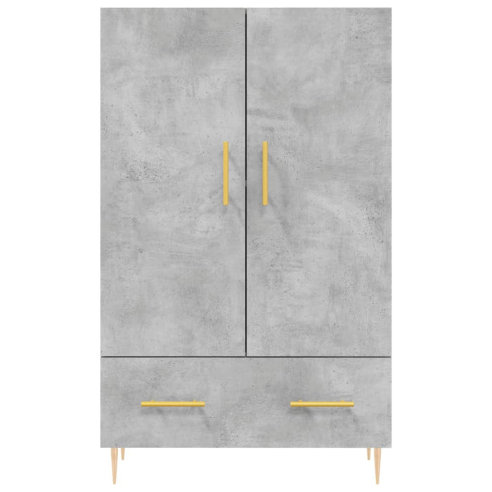 Dulap înalt, gri beton, 69,5x31x115 cm, lemn prelucrat - WALTI WALTI