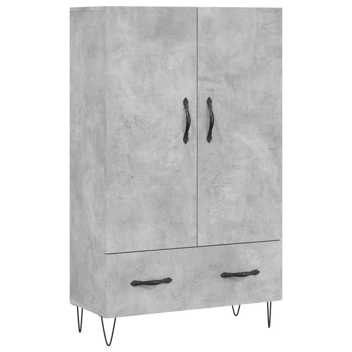 Dulap înalt, gri beton, 69,5x31x115 cm, lemn prelucrat WALTI