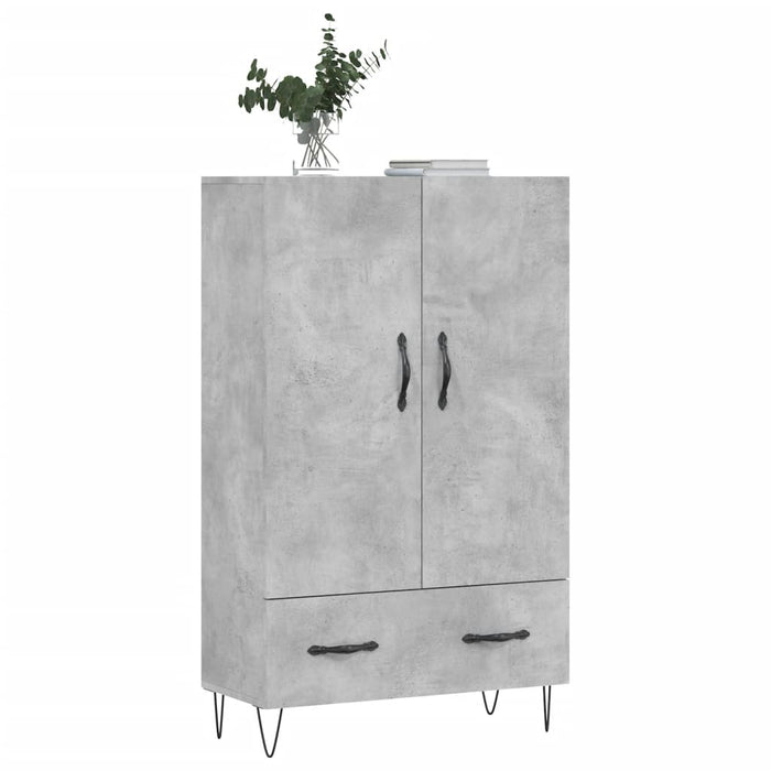 Dulap înalt, gri beton, 69,5x31x115 cm, lemn prelucrat WALTI