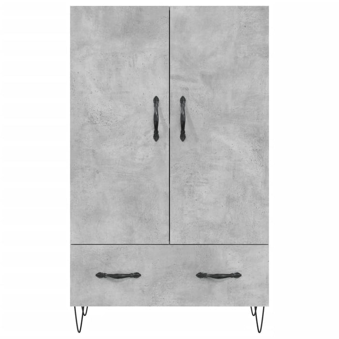 Dulap înalt, gri beton, 69,5x31x115 cm, lemn prelucrat WALTI