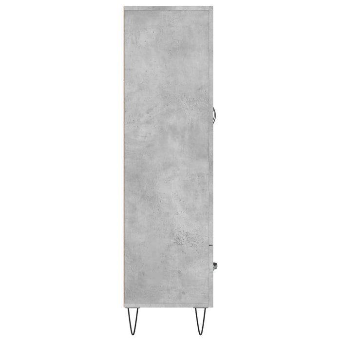 Dulap înalt, gri beton, 69,5x31x115 cm, lemn prelucrat WALTI