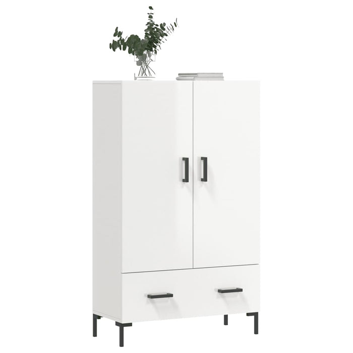 Dulap înalt, alb extralucios, 69,5x31x115 cm, lemn prelucrat - WALTI WALTI