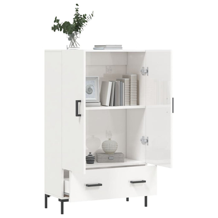 Dulap înalt, alb extralucios, 69,5x31x115 cm, lemn prelucrat - WALTI WALTI
