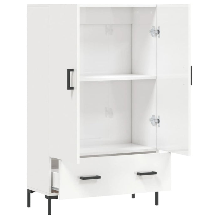 Dulap înalt, alb extralucios, 69,5x31x115 cm, lemn prelucrat - WALTI WALTI