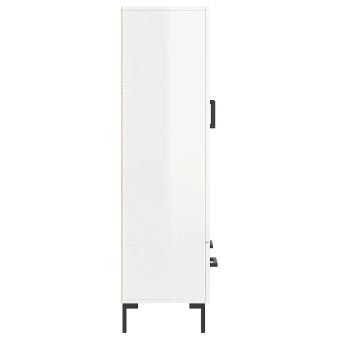Dulap înalt, alb extralucios, 69,5x31x115 cm, lemn prelucrat - WALTI WALTI