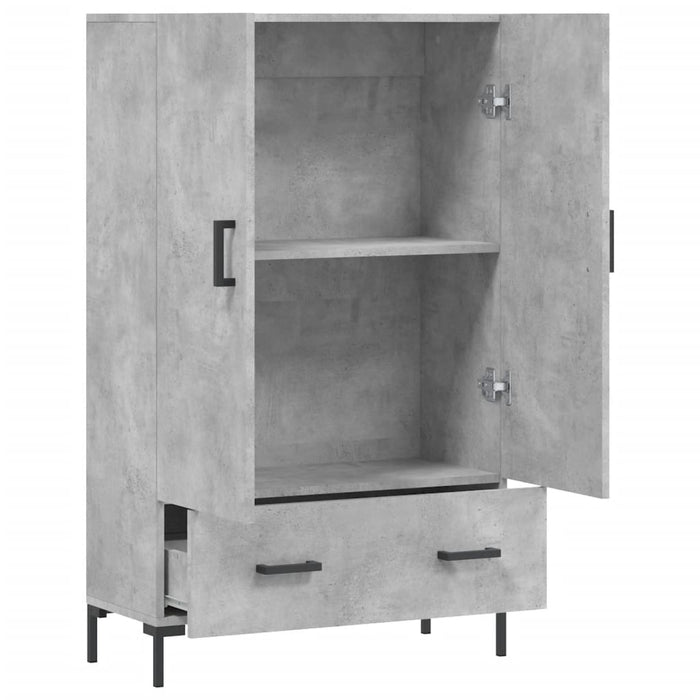 Dulap înalt, gri beton, 69,5x31x115 cm, lemn prelucrat WALTI