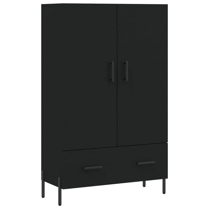 Dulap înalt, negru, 69,5x31x115 cm, lemn prelucrat WALTI